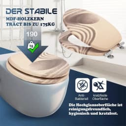 Toilettendeckel mit Soft-Close, Toilettensitz mit . Toilettensitze für Badezimmerteile wc sitz mit absenkautomatik