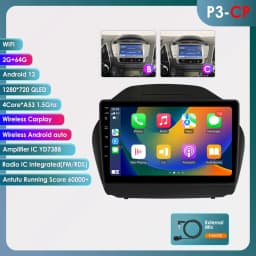 10.1" Hizpo 2Din Androird13 Car Radio for Hyundai Tucson 2 IX35 2011 - 2017 Auto CarPlay UI7862 Multimedia GPS DSP RDS 360CAM