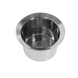 Outdoor Aluminum Table with Ice Bucket,Patio Side Table, Aluminum End Table with Adjustable Footpads, Outdoor Small Coffee Table
