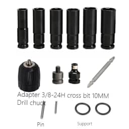 14Pcs Set Electric Impact Wrench Hexs Socket Adapter Kit Drill Chuck Drive Adapter SET for Electric Drill Wrench Screwdrivers