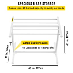 SucceBuy Pool Towel Rack 8 Bar Freestanding Outdoor PVC Triangular Poolside Storage Organizer Include 8 Towel Clips Mesh Bag