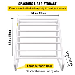 SucceBuy Pool Towel Rack 8 Bar Freestanding Outdoor PVC Triangular Poolside Storage Organizer Include 8 Towel Clips Mesh Bag