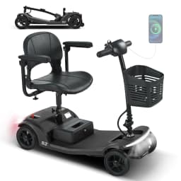 Four-wheeled Scooter for the Elderly, Removable 12AH Lithium Battery 250W Motor 15-30km Range Maximum 136 kg