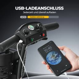 Four-wheeled Scooter for the Elderly, Removable 12AH Lithium Battery 250W Motor 15-30km Range Maximum 136 kg