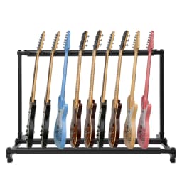 9 Guitar Stands Black Iron Foldable Portable Multiple Guitars Multiple Electric Guitar Stands