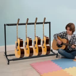 9 Guitar Stands Black Iron Foldable Portable Multiple Guitars Multiple Electric Guitar Stands