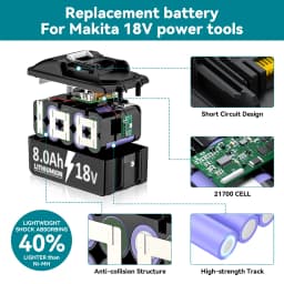 For Makita 18V Battery 7ah 8ah Lithium Battery Compatible For Makita BL1830 BL150B BL1860B Battery Hammer Drill Power Tools