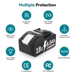 For Makita 18V Battery 7ah 8ah Lithium Battery Compatible For Makita BL1830 BL150B BL1860B Battery Hammer Drill Power Tools