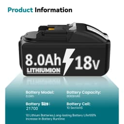 For Makita 18V Battery 7ah 8ah Lithium Battery Compatible For Makita BL1830 BL150B BL1860B Battery Hammer Drill Power Tools