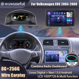 Wowuseful 10.25 Lcd Digital Dashboard Cluster For VW EOS 2003-2008 Years Paneel Cockpit Android player Maps Navigation Radio