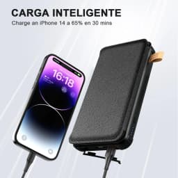 Waterproof Solar Power Bank with Folding Solar Panels, 5V 2A USB Output, Portable Outdoor Camping Sun Power for Phones, Real Cap