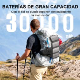 Waterproof Solar Power Bank with Folding Solar Panels, 5V 2A USB Output, Portable Outdoor Camping Sun Power for Phones, Real Cap