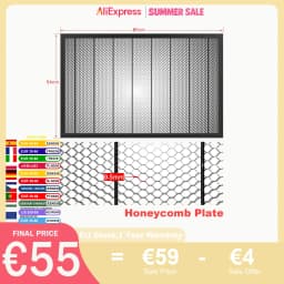 JUICEASE 540x850MM Honeycomb Panel for Laser Engraving Machine CNC Logo Marking Tool Aluminum Panel Clean Cutting Tablefor NEJE