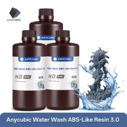 ANYCUBIC 3KG ABS-Like Resin 3.0 Water-Washable UV 405nm Photopolymer Resin 3D Resin High Precision for LCD 3D Printer