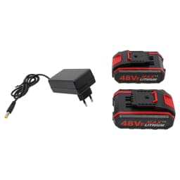 Electric Rotary Hammer Drill Brushed Motor 48VF Battery Powered 25-28Nm with 2 Batteries And 1 Charger for Drilling Work