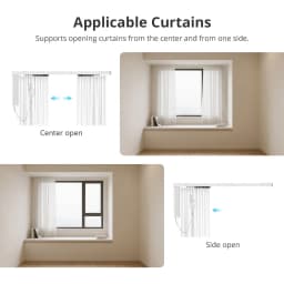 Zemismart WiFi Electric Curtain Motor with Custom Tracks Work with Smart Life App Alexa Google Home Siri Voice Control
