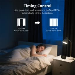 Zemismart WiFi Electric Curtain Motor with Custom Tracks Work with Smart Life App Alexa Google Home Siri Voice Control