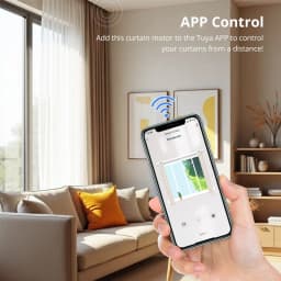 Zemismart WiFi Electric Curtain Motor with Custom Tracks Work with Smart Life App Alexa Google Home Siri Voice Control