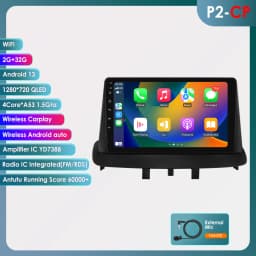 Hizpo Android 14 Auto Radio For Renault Megane 3 2008 - 2014 4G Car Multimedia Player GPS 2din Autoradio Octa Core 4G Wifi DSP