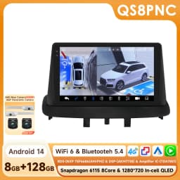 Hizpo Android 14 Auto Radio For Renault Megane 3 2008 - 2014 4G Car Multimedia Player GPS 2din Autoradio Octa Core 4G Wifi DSP