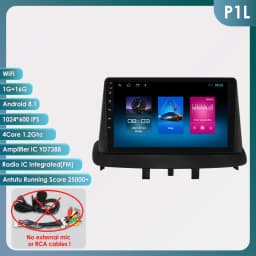 Hizpo Android 14 Auto Radio For Renault Megane 3 2008 - 2014 4G Car Multimedia Player GPS 2din Autoradio Octa Core 4G Wifi DSP