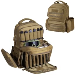 SucceBuy Tactical Range Backpack 2/6 Pistols Gun Backpack with Independent Pistol Bags and Magazines Pistol Backpack for Outdoor