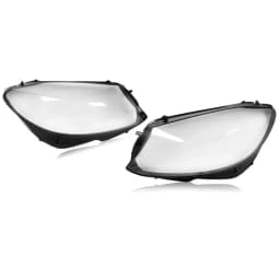 MAGICKIT Left & Right Side Headlight Cover Lens Cover For Mercedes-Benz C-Class W205 2019-2020 Car Accessories Polycarbonate
