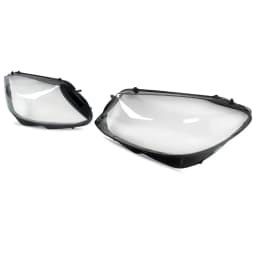 MAGICKIT Left & Right Side Headlight Cover Lens Cover For Mercedes-Benz C-Class W205 2019-2020 Car Accessories Polycarbonate