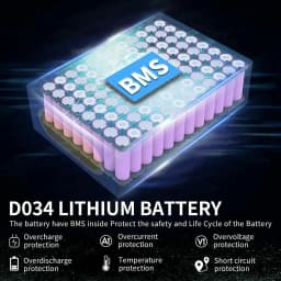 PVC Shell Waterproof Lithium‑Ion E‑Bike Battery Pack 48V‑72V 40Ah, Integrated BMS Protection, for High Power Electric Bike Scooter 2000W‑3000W Motor