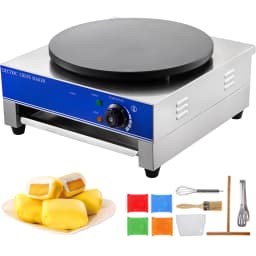 SucceBuy Electric Crepe Maker Pancake Machine Non-Stick for Making Crepes Pancakes Blintzes Omelets in Restaurants Bars Cafes