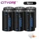 CITYORK 1.2V D Battery 10000 mAh LR20 R20 NIMH + LCD Smart Charger for AA AAA C D 9V Batteries