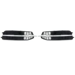 For  Audi A6 C7 S Line S6 Honeycomb Fog Light Grill Mesh Cover Bezel Trim 2012-2014