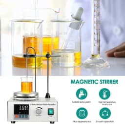 200W magnetic stirrer with digital temperature display and speed adjustment, 1000ml magnetic stirrer with heating plate