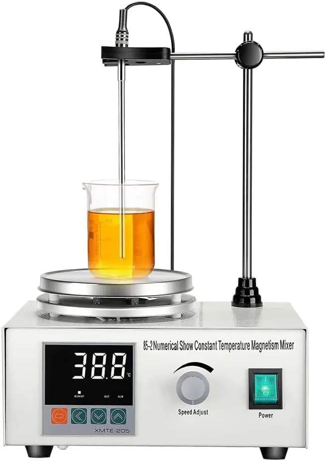 200W magnetic stirrer with digital temperature display and speed adjustment, 1000ml magnetic stirrer with heating plate