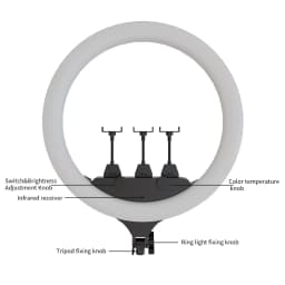 SH Upgrade 18inch Ring Light  Selfie LED Video Lamp With Tripod Stand Phone Clip For YouTube Live Light Photo Photography Studio