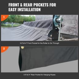 SucceBuy 18oz Dump Truck Mesh Tarp PVC Coated Heavy Duty Cover with Reinforced Webbing for Manual or Electric Dump Truck Syste
