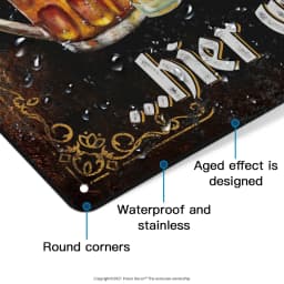 Putuo Decor 1pc Beer Metal Tin Sign, Gruppen-Therapie, Vintage Wall Art Decor for Home Bars Pubs Club Garage Man Cave