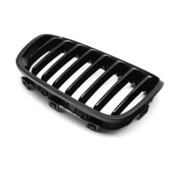 MagicKit 1Pair Bright Black Slat Line Kidney Grill Grille Auto Accessories Fit for BMW 1-Series F20 F21 2011 2012 2013 2014 2015