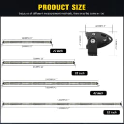 HAOLIDE Slim LED Light Bar Single Row 12" 22" 32" 42" 52" inch Led Work Light 12V 24V For SUV 4X4 Offroad Tractor ATV Lada Niva