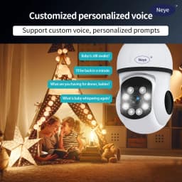 8MP 4K WiFi Security Camera Spotlight E27 Bulb Camera Indoor Baby Monitor 360 ° Panoramic IP Camera CCTV Video Camera Neye3c APP