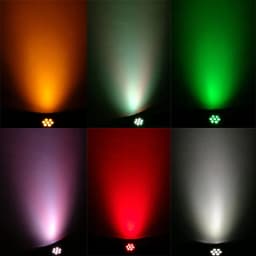 SHEHDS 2pcs LED Wash RGBWA UV 6in1 7x18W Moving Head Light Projector Perfect For DJ Disco Party Nightclub Christmas Audience