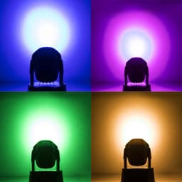 SHEHDS 2pcs LED Wash RGBWA UV 6in1 7x18W Moving Head Light Projector Perfect For DJ Disco Party Nightclub Christmas Audience