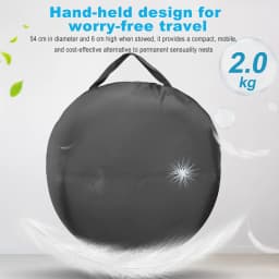 Sensory Tent for Kids 117x115cm, Pop-up Sensory Blackout Play Tent for for Children with Autism, ASD & ADHD with Advanced Silver Inner Lining with Carry Bag, DE Stock