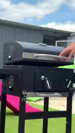 Charcoal Grill with Lid Cover Charcoal BBQ | Barbecue Smoker Grill Combo for Outdoor Backyard Patio Camping Picnic and Party