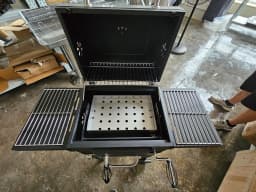 Charcoal Grill with Lid Cover Charcoal BBQ | Barbecue Smoker Grill Combo for Outdoor Backyard Patio Camping Picnic and Party