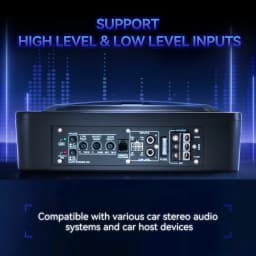 10 Inch Slim Car Subwoofer Amplifier Under-Seat High Power 800W Built-in Amplifier With Blue Light Installed Car Speaker