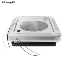 HWHONGRV 36x36CM/14" x 14" RV Camper Roof Ventilation Fan, 10 Blades 12V Manual Lift, Reversible, Manual Lift, with Smoke Cover