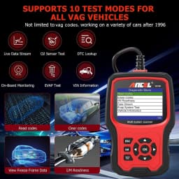 ANCEL VD700 OBD2 Diagnostic Code Reader Scan Tool All Functions OBD11 Scanner for VAG Vehicles with Battery Registration EPB Res