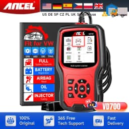 ANCEL VD700 OBD2 Diagnostic Code Reader Scan Tool All Functions OBD11 Scanner for VAG Vehicles with Battery Registration EPB Res