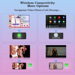 AUTOTOP Wireless CarPlay Android Automatic Converter Box For Audi A3 MIB/MIB2 2012-2018, Adapter Box, MirrorLink RearCamera WIFI